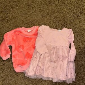 H&M Pink and Coral Fleece Toddler Sweater